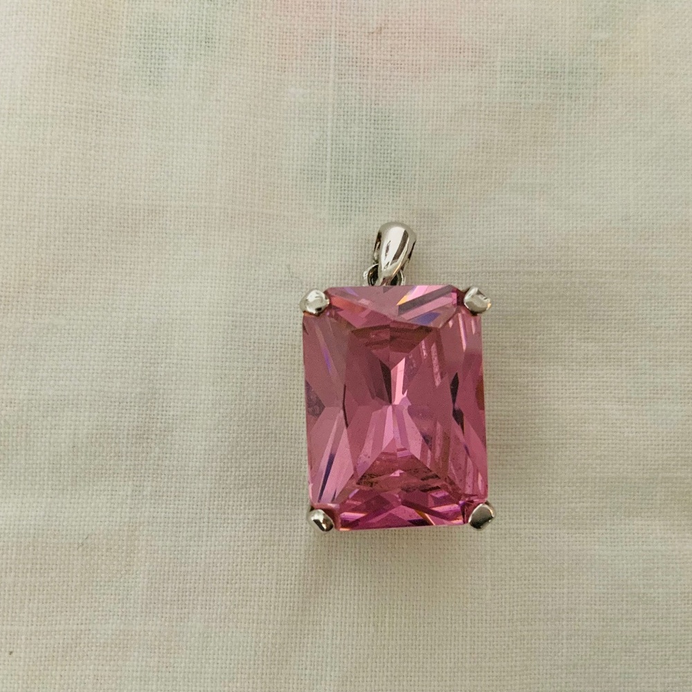 Vintage Pink Pendant From The !990’s, Costume Jewelry
